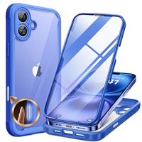 Miracase Glass Case for iPhone 15/16 Series Case, Full Body Bumper Clear Back Cover