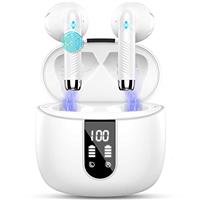 Wireless Earbuds, Bluetooth 5.4 Headphones NEW Wireless Headphones with 4 ENC Mic, 56H Bluetooth Earphones in Ear Noise Cancelling Deep Bass, Mini Ear Buds Bluetooth Earbuds IP7 Waterproof LED Display