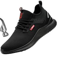 SUADEX Mens Womens Steel Toe Cap Trainers Lightweight Puncture Resistant Safety Shoes Non Slip Work Shoes