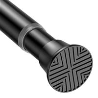Shower Curtain Pole 78-197cm, Black Extendable Curtain Poles Adjustable Tension Rods for Curtains Telescopic Curtain Poles No Drilling Shower Curtain Rail for Bathroom Bedroom Window Closet