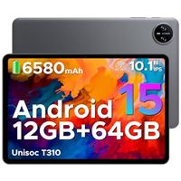 DOOGEE Tab A9 Android 15 Tablet 10 Inch(2025), Unisoc T310 Android Tablets 12GB RAM 64GB ROM(TF 2TB), 6580 mAh Battery, 5G WiFi|Dual Speaker|8MP AI Camera|Type-C|GMS|Bluetooth|Face ID|3.5mm Jack-Blue