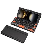 Doohoeek Dual Bluetooth Mini Keyboard for Phone, Portable Wireless Keyboard With Stand for iPhone, iPad Mini, Samsung Z Fold, Compatibel With iOS, Android and Windows