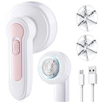 Lint Remover, Electric Fabric Shaver Bobble Remover for Clothing with 3 Blades & USB, Portable Quick Debobbler clothes Shaver Lint Roller Carpet Clothe Sweater Fuzz Pilling Fluff Remover for Clothes