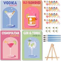 Viart 4 Pack Paint by Numbers for Adults with Frame