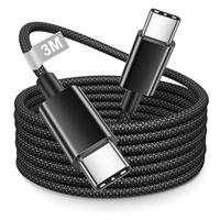 iPhone 15 16 Charger Cable 3M, USB C Charger Cable 3M Long Type C to Type C Charger Cable Fast Charging USB C to USB C Fast Charger Cable Lead Wire for iPhone 15 16 Pro Max/Plus/15/16,iPad Pro/Air