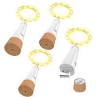 OUSMIN String Lights, USB Rechargeable Wine Bottle Lights with Cork, 2024 Version USB Fairy Light for Party Christmas