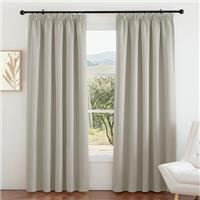 PONY DANCE Set of 2 Curtains and 1 Thermal Blackout Curtain Set with Ruffle Tape
