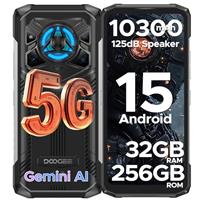 DOOGEE Blade20 Play Rugged Smartphone, 32GB+256GB Android 15 5G Rugged Phone with 125dB Super Speaker, 10300mAh Battery, 50MP+20MP Night Vision Camera, 6.6", Dual SIM, NFC/IP68 Waterproof/Gemini AI