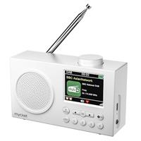 Mycket DAB Radio Portable, DAB Plus Digital Radios with Bluetooth, USB Rechargeable FM Radio, Battery Powered Small Radio,Dual Alarms Clock,Sleep Timer, 40 Presets Stations, 2.4" Large Colour Display