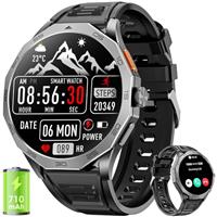 Military Smart Watch for Men Answer/Make Calls 710mAh Big Battery, 1.85" HD Ultra Screen with Sleep Monitor /100+Sport Modes Smart Watches for Android iOS