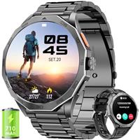 Military Smart Watch for Men Answer/Make Calls 710mAh Big Battery, 1.85" HD Ultra Screen with Sleep Monitor /100+Sport Modes Smart Watches for Android iOS