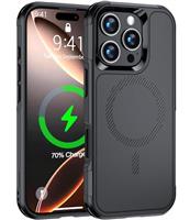 ATETEO for iPhone 16 Pro Max Case, Magnetic Case for iPhone 16 Pro Max 6.9 Inch [Compatible with Magsafe] [Military Grade Protection] Slim Tough Phone Cover, Shockproof Phone Case Black