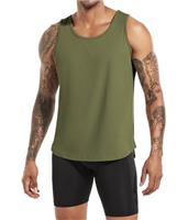 Boyzn 3 Pack Men's Cotton Vests Tank Tops, Athletic Workout Muscle Tank Tops, Breathable Sports Gym Vests Tops for Men, Fitness Bodybuilding Sleeveless T-Shirts for Training Running Basketball