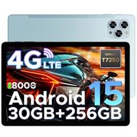 DOOGEE TAB G6 Tablet 11 inch Android 15 Tablets, 30GB+256GB/2TB tablet with sim card slot, 8000 mAh & T7250 Octa Core Android Tablets, 4G LTE+2 Speaker+Netflix+Widevine L1|Face ID|BT 5.0|5G WiFi|GPS