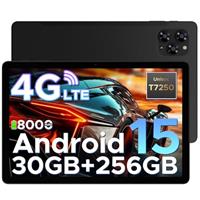 DOOGEE TAB G6 Tablet 11 inch Android 15 Tablets, 30GB+256GB/2TB tablet with sim card slot, 8000 mAh & T7250 Octa Core Android Tablets, 4G LTE+2 Speaker+Netflix+Widevine L1|Face ID|BT 5.0|5G WiFi|GPS