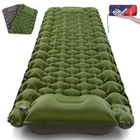 AKSOUL Self Inflating Sleeping Mat for Camping: 8-12CM Thickness Single Camp Mattress, Double Joinable Camping Inflatable Mat