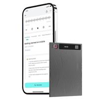 Mobvoi TicNote AI Voice Recorder 64GB Memory Note Recorder w/Case App Control 100+Languages Transcribe Summarize with AI Shadow Digital Audio Recorder for Phone Calls Lectures Meetings Interviews