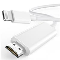 [Apple MFi Certified] Apple Lightning to HDMI Cable Adapter for iPhone to TV, 1080P Lightning to Digital AV Adapter Sync Screen Connector for iPhone 14 13 12 11 Pro Max XS XR X to TV Projector Monitor
