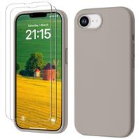 GOODVISH 3 IN 1 for iPhone 15/15 Pro/15 Pro Max/16/16 Pro/16 Pro Max/16e Case, Upgraded Camera Protection, 2X HD Screen Protector, Liquid Silicone Anti-Scratch Shockproof Anti-Fingerprint Phone Case