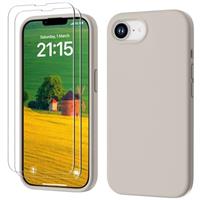 GOODVISH 3 IN 1 for iPhone 15/15 Pro/15 Pro Max/16/16 Pro/16 Pro Max/16e Case, Upgraded Camera Protection, 2X HD Screen Protector, Liquid Silicone Anti-Scratch Shockproof Anti-Fingerprint Phone Case