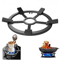 CHDEXU Cast Iron Wok Support Ring, Gas Ring Reducer Stovetop Stand for Moka Pot Coffee Pot Saucepan and Wok, Reducer Ring Holder Trivets for Gas Stove Hobs Cooker