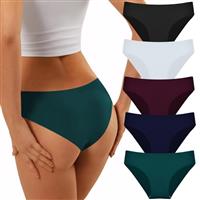 TDONE Seamless Knickers for Women, Ladies Invisible No Vpl Show Underwear Breathable Low Rise Stretch Hipster Panties Soft Comfortable Briefs Multipack(5 Pack)