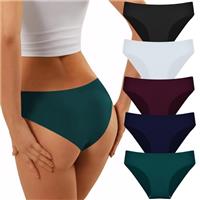 TDONE Seamless Knickers for Women, Ladies Invisible No Vpl Show Underwear Breathable Low Rise Stretch Hipster Panties Soft Comfortable Briefs Multipack(5 Pack)