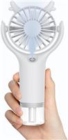 ERUW Handheld Fan with Water Mist, Portable Mini Fan, Small USB Rechargeable Fan with 3 Speeds for Office Bedroom Outdoor Travel(-White)