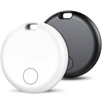 Air Tag Tracker Bluetooth Item Finder-1 Pack, Compatible with Apple Find My APP (iOS Only) Replaceable Battery, IP67 Waterproof, Suitable for Luggage, Bags, Wallets, Backpacks, Keys Finder, silvery