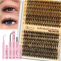 Individual Eyelashes Natural Look, Natural Cluster Lashes Individual Big Pack