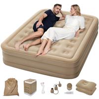 Warmiehomy Single Air Bed with Built-in Electric Pump, Self Inflation&Deflation Mattress with Pillows, Blow Up Bed with Carry Bag for Bedroom, Camping, Indoor&Outdoor, Airbed 40cm Thickness