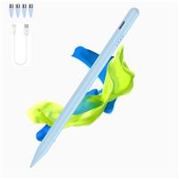 Stylus Pens for Touch Screens,Type-C Tablet Pen with 4 Pom Tip Stylus Pen for Android Compatible with Samsung/Huawei/Lenovo/Mi/Vivo and Other Android Smartphone and Tablet Device-Blue