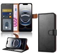 iCatchy for iPhone 16E Case Leather Magnetic wallet Flip Cover Card Holder Kickstand Feature Full Protection Shockproof Phone Cover compatible with iPhone 16e
