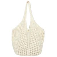 Aucuu Women Knitted Handbags, Retro Hollow Woven Shoulder Bags, Boho Shoulder Bag, Crochet Mesh Tote Bag, Beach Bag for Women, Travel Shopping Handbag for Holiday, Daily Work, Shopping, Travel
