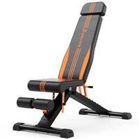 700/900LBS Adjustable Weight Bench - Foldable Workout Bench Press with 33.5" Extended Backrest for Home Gym Strength Training,Folding Flat Incline Bench with 80x40MM Steel for Full Body Exercise