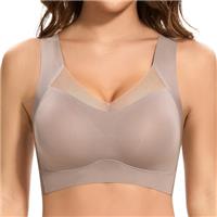 Cavotor Wireless Bras for Women Comfort Support Non Wired Sport Bra for Large Busts Seamless Padded Soft Mesh Bralettes