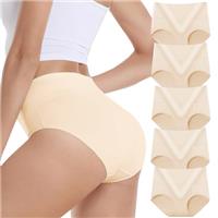 VZGZIL Underwear Women,Tummy Control Knickers Cotton Womens Pants, Soft Breathable High Waisted Knickers for Women, Stretch Ladies Pants Full Coverage Briefs Multipack of 5
