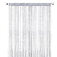 SUZEYEN White String Curtain for Doorway and Window Elegant Tassel Room Divider Fly Screen, Decorative Fringe Curtain for Home, Bedroom, Living Room Dcor