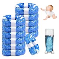 12 Pack Nappy Bin Refill, vacvad 4.5m Diaper Bin Pail Disposal Bags, Nappy Bin liners Replacement for Tommee Tippee Angelcare Nappy Bin Refills, Litter Genie, Diaper Genie, Littycat, Twist & Click