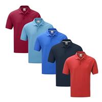 DELLMOOR Mens Solid Multicolor Polo Shirts 5 Pack, Mixcolor Lightweight 100% Pique Cotton Short Sleeve Activewear Plain Polo Shirt for Men, Multipack Regular Fit Workout Casual Polos, Size M - 5XL