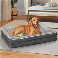 Renvix Orthopedic Dog Bed, Waterproof Dog Sofa Bed with Removable Washable Cover, Soft Egg Foam Pet Bed, Non-Slip Bottom and Four-Sided Bolster Cushion