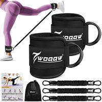 Resistance Bands with Ankle Straps, Ankle Weights Bands for Women Men, Glutes Workout Equipment, Leg Exercise Bands for Kickbacks and Hip Training, Home Gym Fitness Equipment