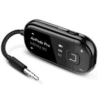 Avantree Voyager - Bluetooth 5.4 Airplane Adapter for Travel Flight with aptX-Adaptive & OLED Display, Compatible with Headphones, Airpods & More, 3.5mm AUX Wireless Audio Transmitter for TV