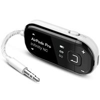 Avantree Voyager - Bluetooth 5.4 Airplane Adapter for Travel Flight with aptX-Adaptive & OLED Display, Compatible with Headphones, Airpods & More, 3.5mm AUX Wireless Audio Transmitter for TV