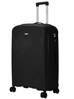 FLYMAX 29" Large Suitcase Luggage Large Suitcase 4 Wheels Lightweight 20kg - 23kg Hardshell ABS with Combination Lock + Telescopic Handle Travel Case Hard Shell XL 102L Black