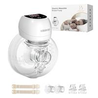 Breast Pump Wearable, Electric Hands Free Plainless, 3 Modes & 9 Levels with LCD Display, Low Noise Rechargeable Wireless Protable with 21mm/24mm Flanges