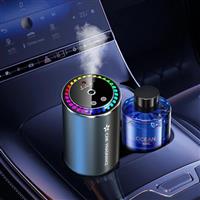 2025 Car Air Freshener Electric Diffuser with 50ml Perfumes (Cologne), Ultrasonic Atomizer, Music Sync Lights, 3 Modes, Auto ON/OFF, 500mAh battery, Perfume Lasts 5 Months, Car Fragrance BJ-579