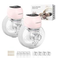 Breast Pump Wearable, Electric Hands Free Plainless, 3 Modes & 9 Levels with LCD Display, Low Noise Rechargeable Wireless Protable with 21mm/24mm Flanges