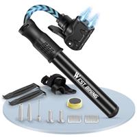 Mini Bike Pumps with Presta & Schrader ValveHand Mini Pump, Portable Inflator Pump with Repair KitFast Tyre Inflator Pump Road and Mountain Bikes, Balls etc