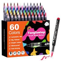 Tongfushop Dual-Tip Acrylic Paint Pens, Fast Drying Acrylic Markers